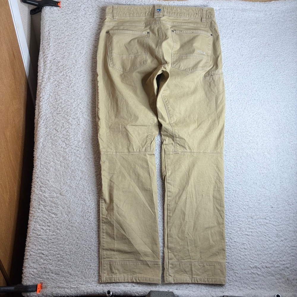 Kuhl Rydr Khaki Tan Mens 36x34 Vintage Patina Dye heavy canvas Hiking Pants